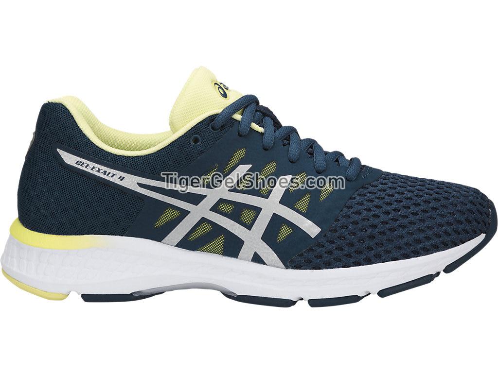 Asics GEL-Exalt 4 Dark Blue/Silver/Limelight T7E5N-4993 Womens Running Shoes
