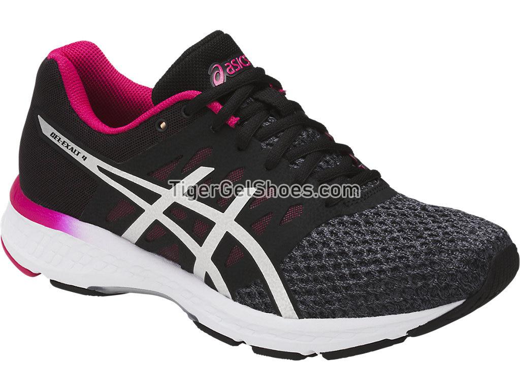 Asics GEL-Exalt 4 Carbon/Silver/Cosmo Pink T7E5N-9793 Womens Running Shoes