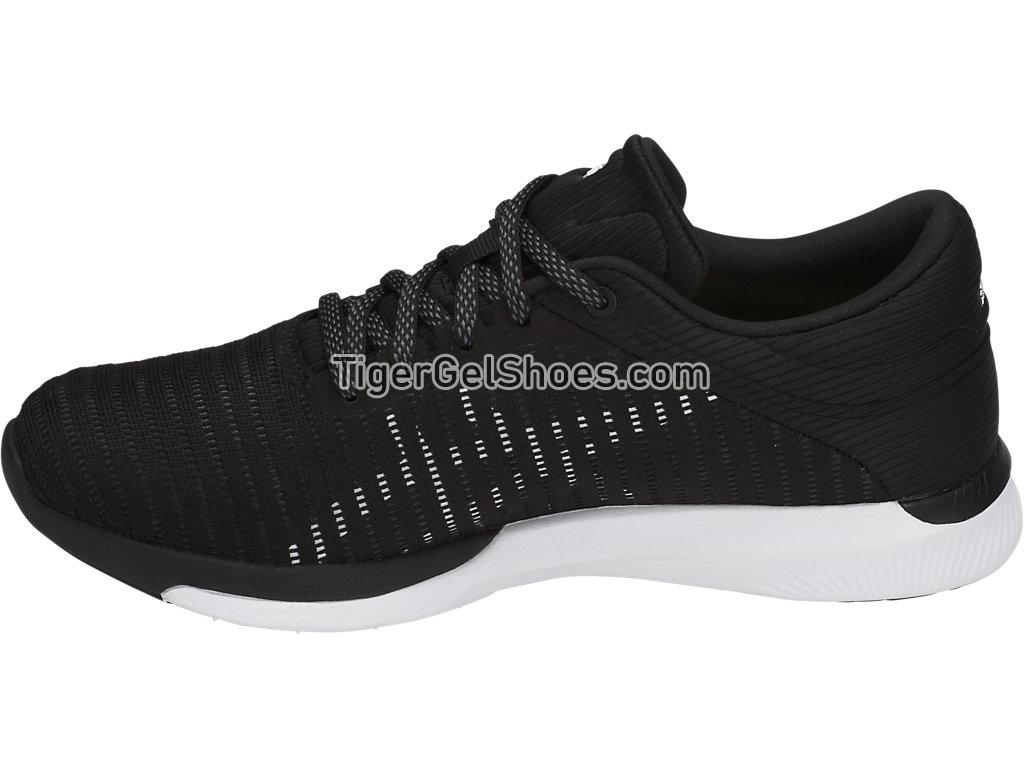 Asics fuzeX Rush Adapt Black/White/Dark Grey T885N-9001 Womens Running Shoes