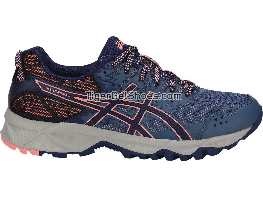 Asics GEL-Sonoma 3 Smoke Blue/Indigo Blue/Begonia Pink T774N-5649 Womens Trail Running Shoes