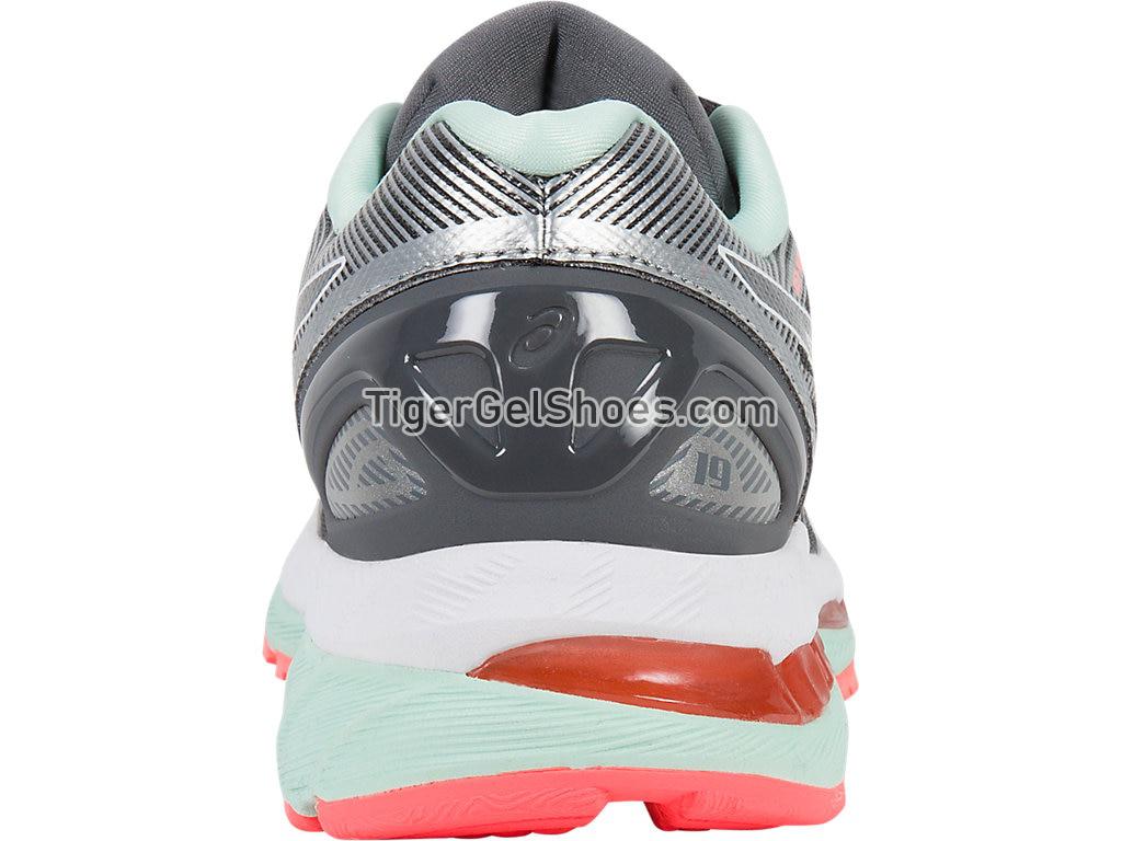 Asics GEL-Nimbus 19 Carbon/White/Flash Coral T750N-9701 Womens Running Shoes