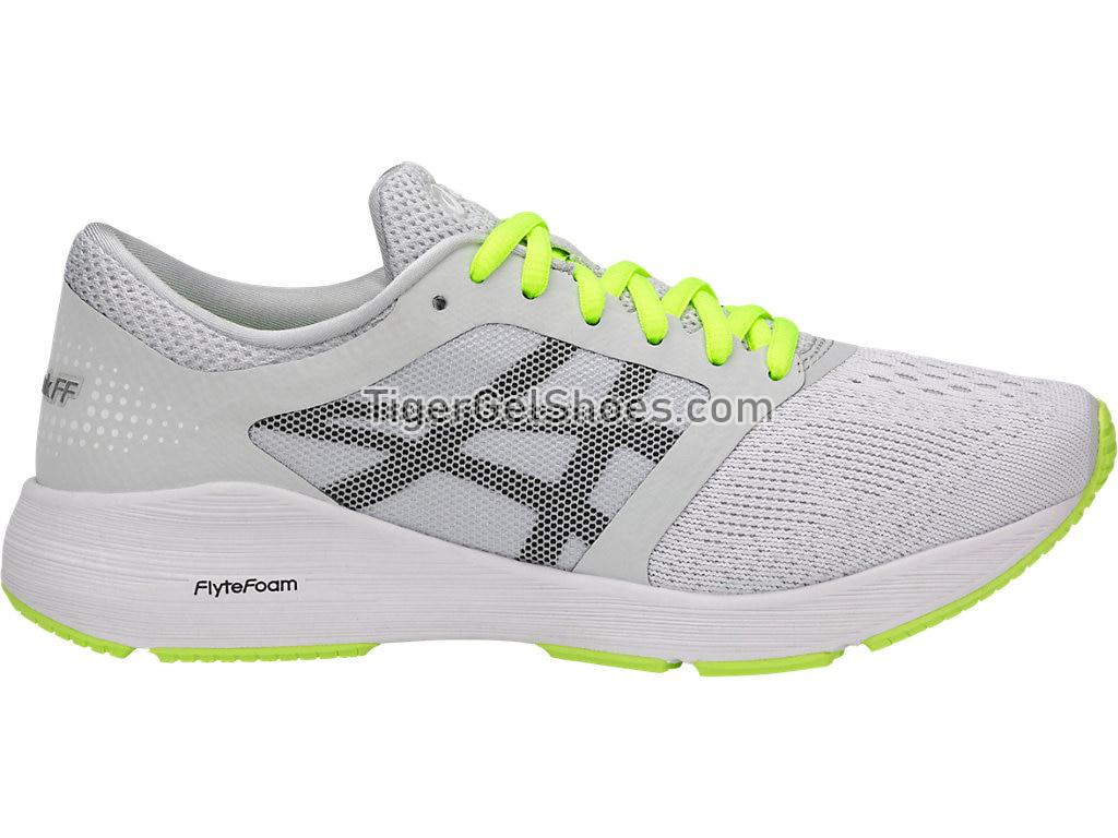 Asics Roadhawk FF Glacier Grey/Black/Safety Yellow T7D7N-9690 Womens Running Shoes