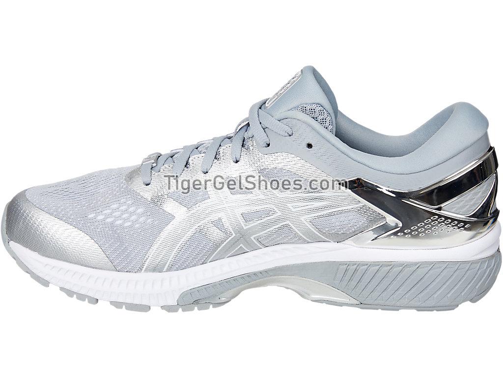 Asics GEL-KAYANO 26 Platinum Piedmont Grey/Silver 1011A761-020 Mens Running Shoes