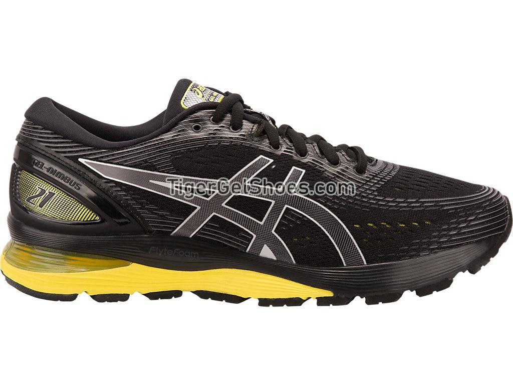 Asics GEL-Nimbus 21 (2E) Black/Neon Spark 1011A172-003 Mens Running Shoes