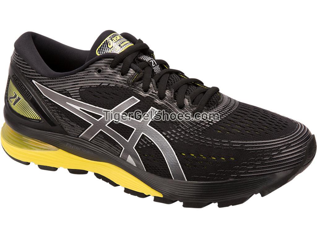 Asics GEL-Nimbus 21 (2E) Black/Neon Spark 1011A172-003 Mens Running Shoes