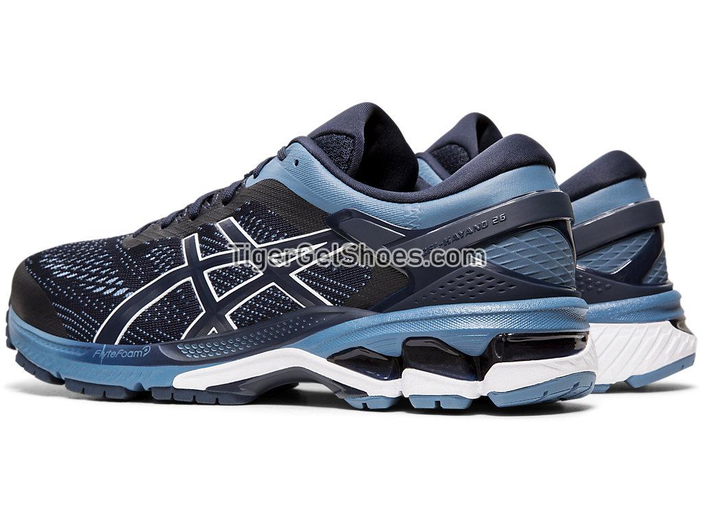 Asics GEL-KAYANO 26 (2E) Midnight/Grey Floss 1011A542-400 Mens Running Shoes