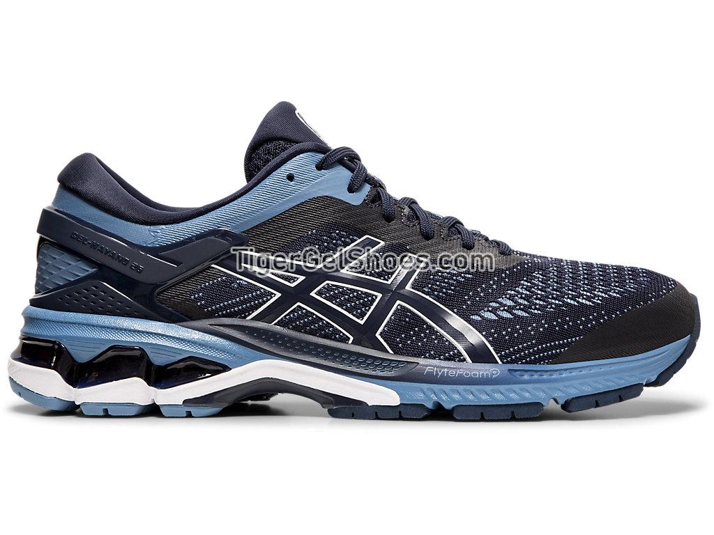 Asics GEL-KAYANO 26 (4E) Midnight/Grey Floss 1011A536-400 Mens Running Shoes
