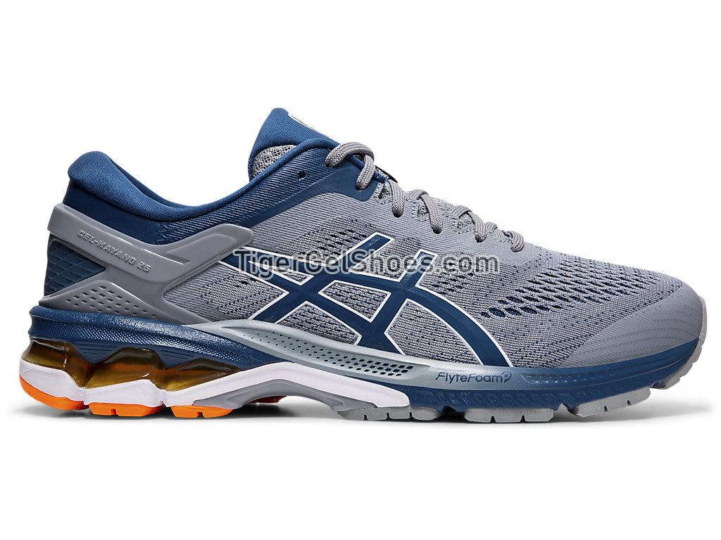 Asics GEL-KAYANO 26 Sheet Rock/Maco Blue 1011A541-021 Mens Running Shoes