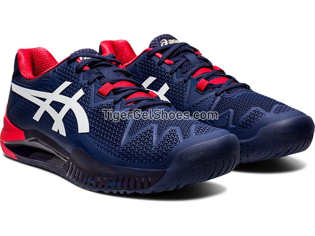 Asics GEL-Resolution 8 Peacoat/White 1041A079-400 Mens Tennis Shoes