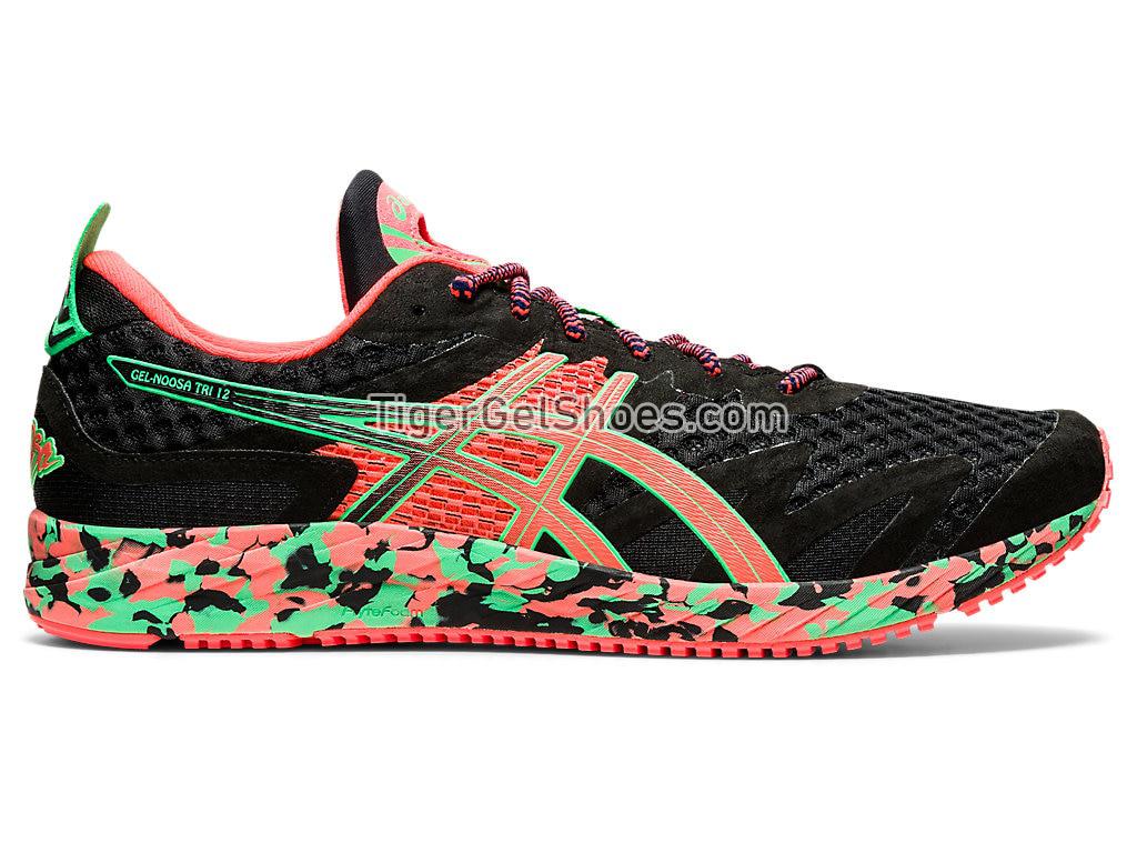 Asics GEL-NOOSA TRI 12 BLACK/FLASH CORAL 1011A673-001 Mens Running Shoes