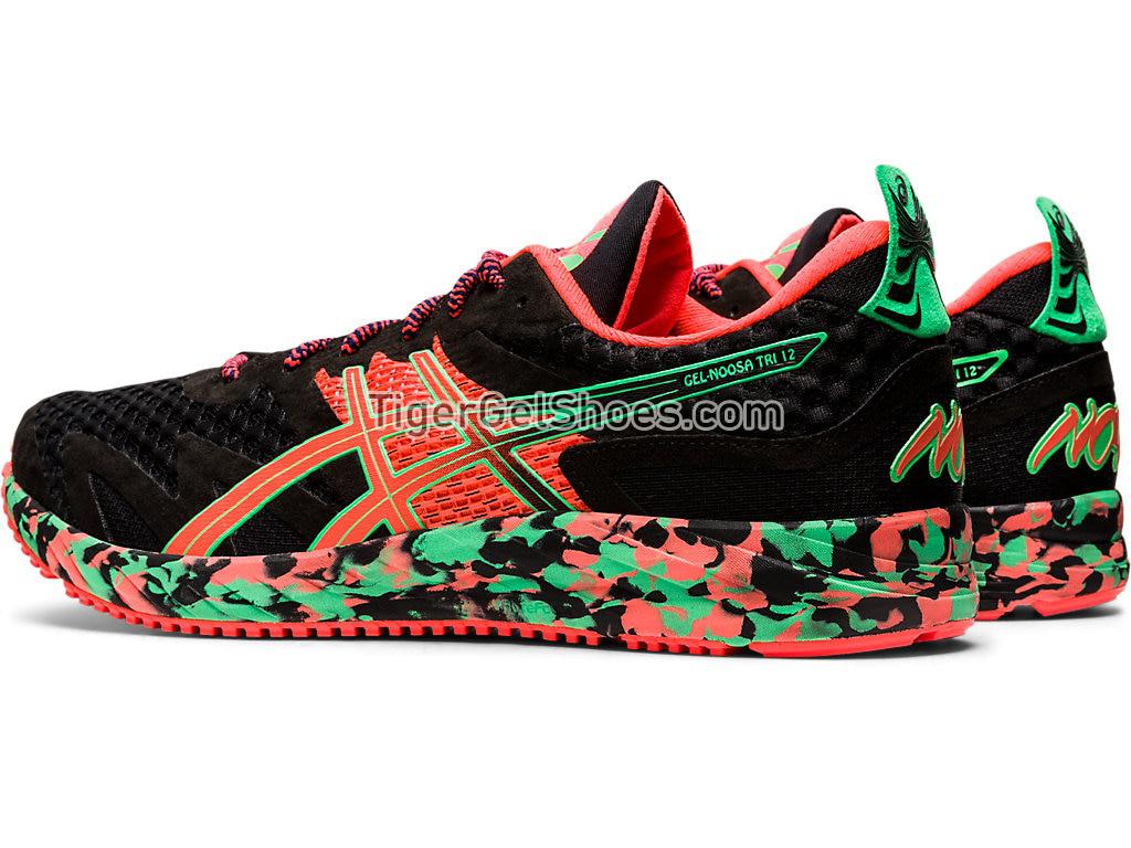 Asics GEL-NOOSA TRI 12 BLACK/FLASH CORAL 1011A673-001 Mens Running Shoes
