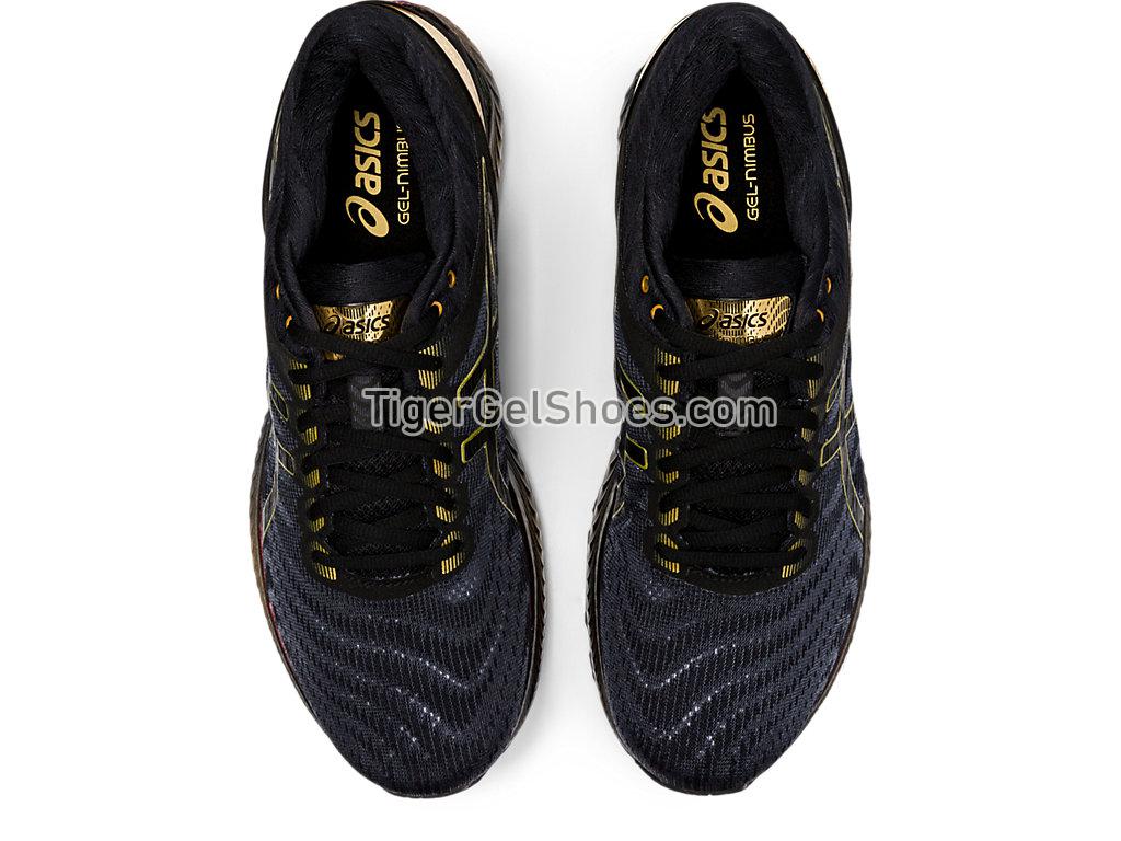 Asics GEL-Nimbus 22 Platinum Black/Pure Gold 1011A779-001 Mens Running Shoes