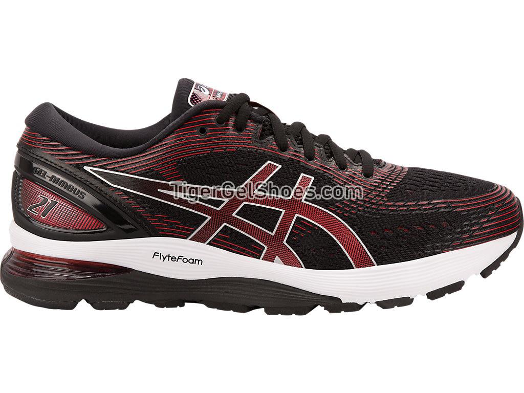 Asics GEL-Nimbus 21 Black/Classic Red 1011A169-002 Mens Running Shoes