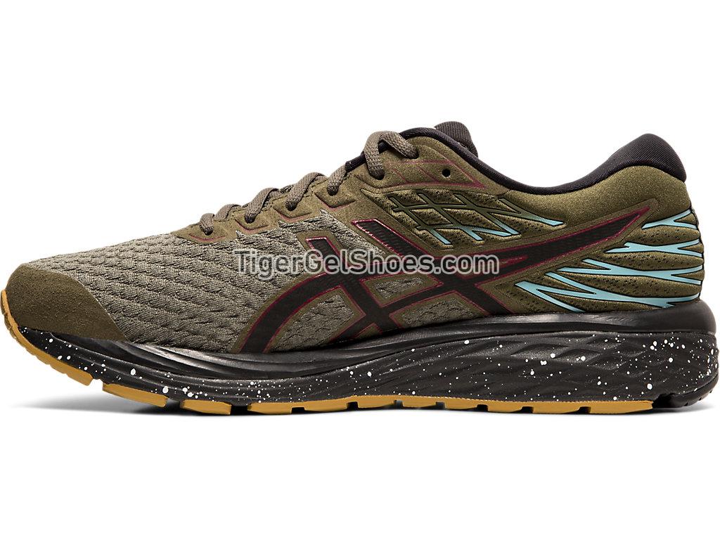 Asics GEL-CUMULUS 21 Winterized Olive Canvas/Black 1011A635-300 Mens Running Shoes