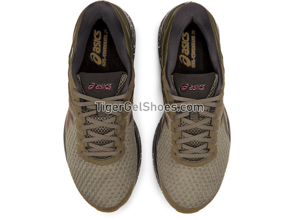 Asics GEL-CUMULUS 21 Winterized Olive Canvas/Black 1011A635-300 Mens Running Shoes