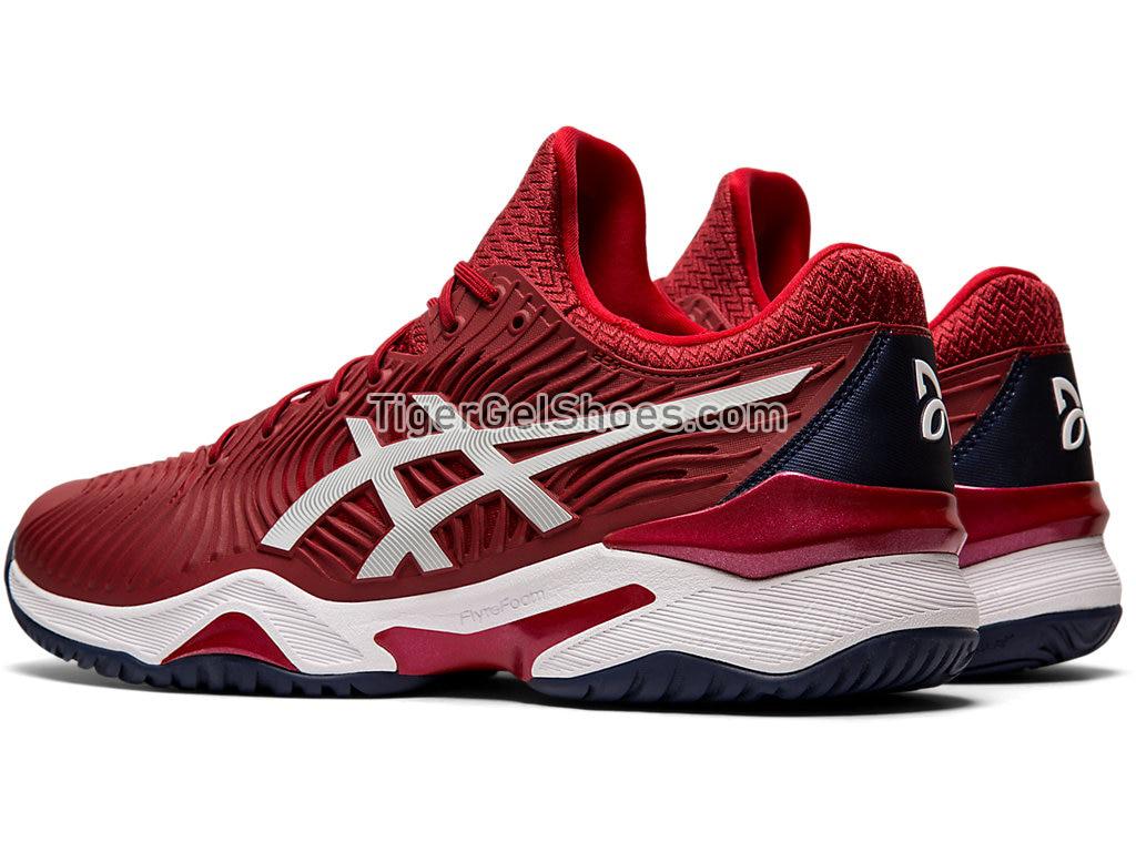 Asics COURT FF NOVAK Burgundy/White 1041A089-600 Mens Tennis Shoes