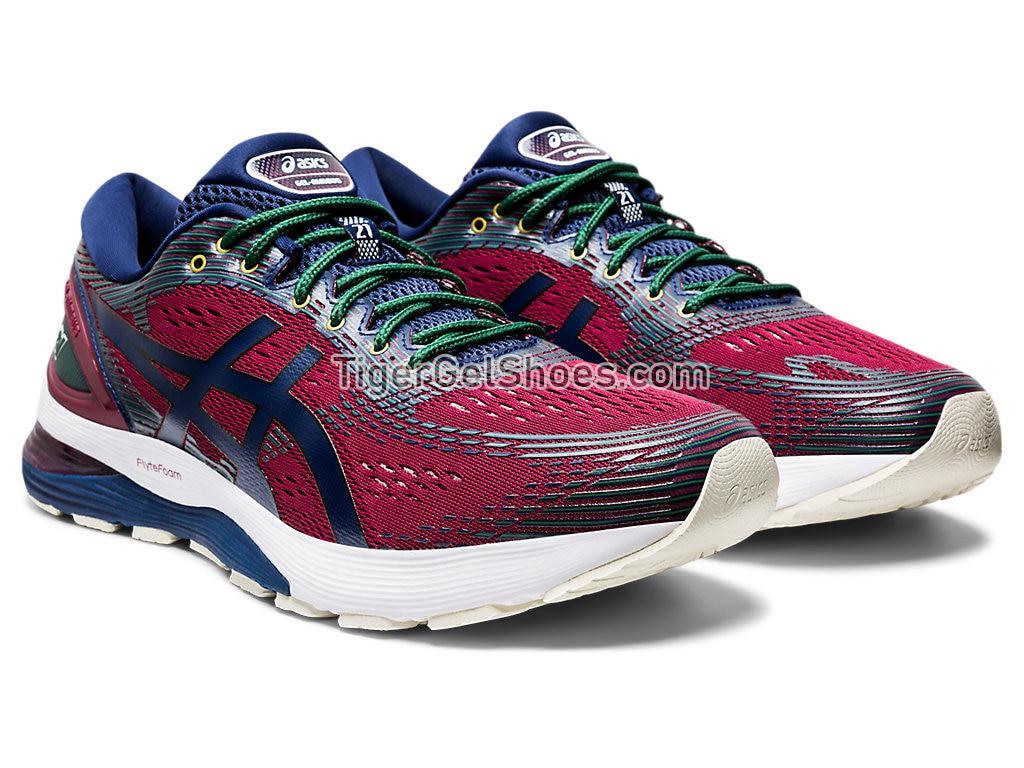 Asics GEL-NIMBUS 21 Chili Flake/Blue Expanse 1021A270-600 Mens Running Shoes