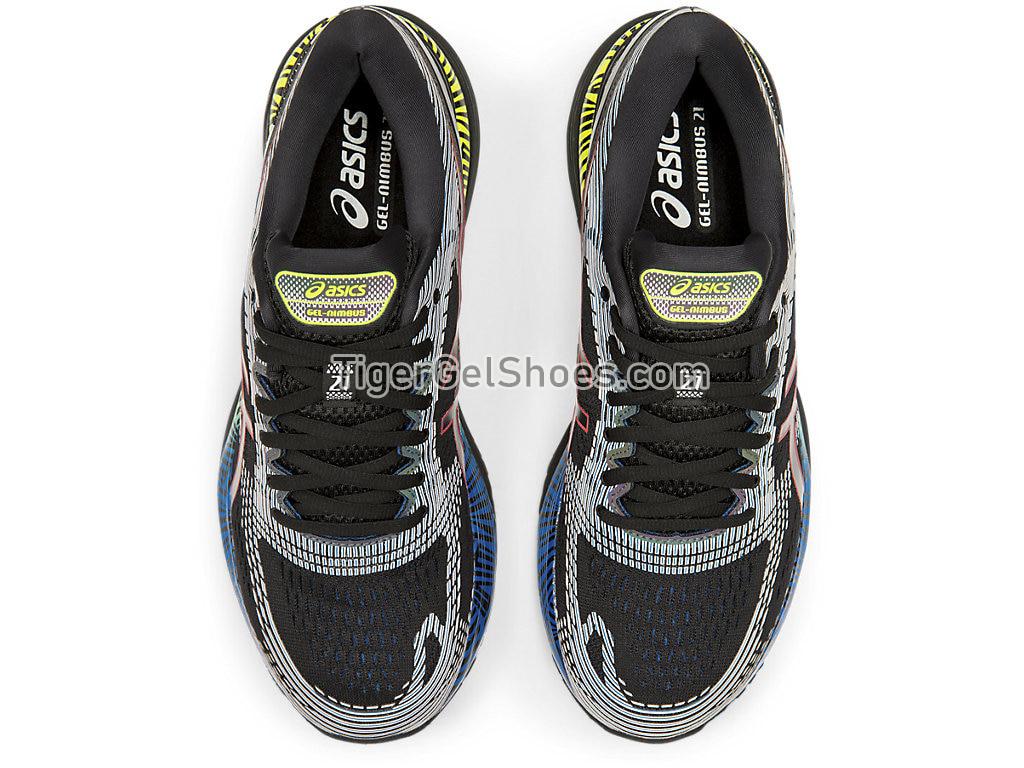 Asics GEL-NIMBUS 21 LITE-SHOW Black/Electric Blue 1011A632-001 Mens Running Shoes