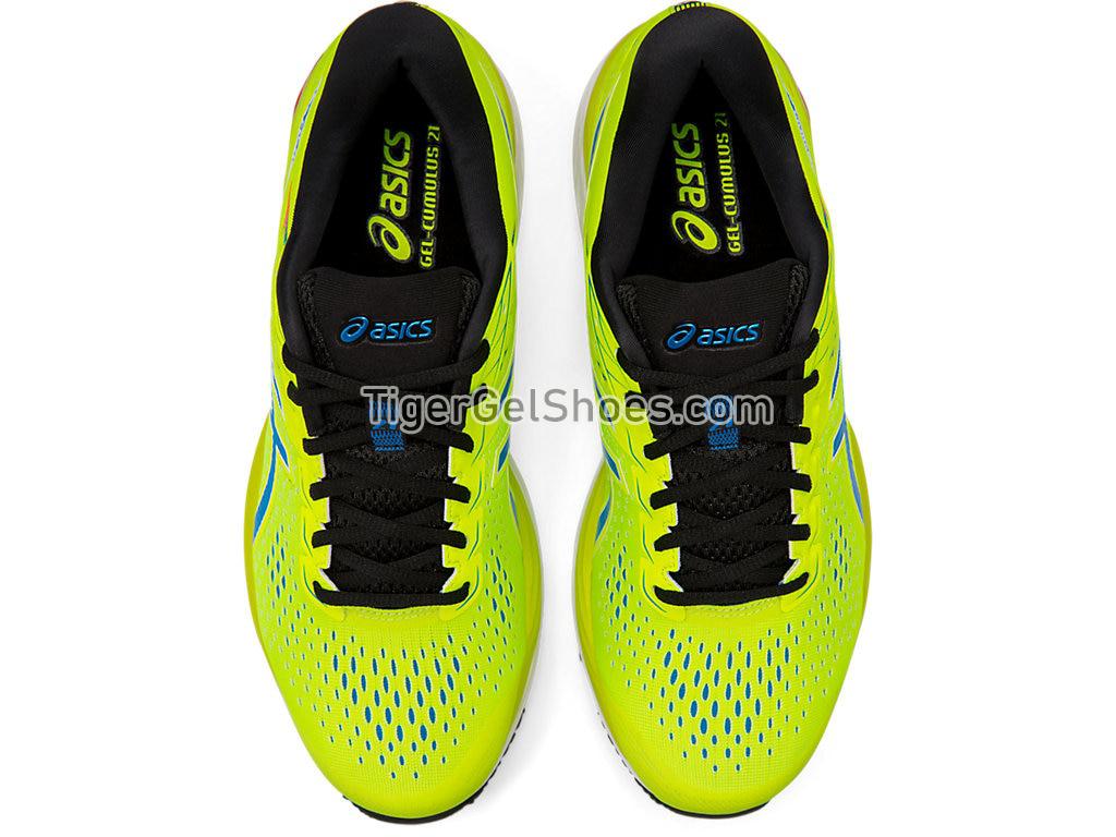 Asics GEL-CUMULUS 21 Safety Yellow/Electric Blue 1011A551-750 Mens Running Shoes