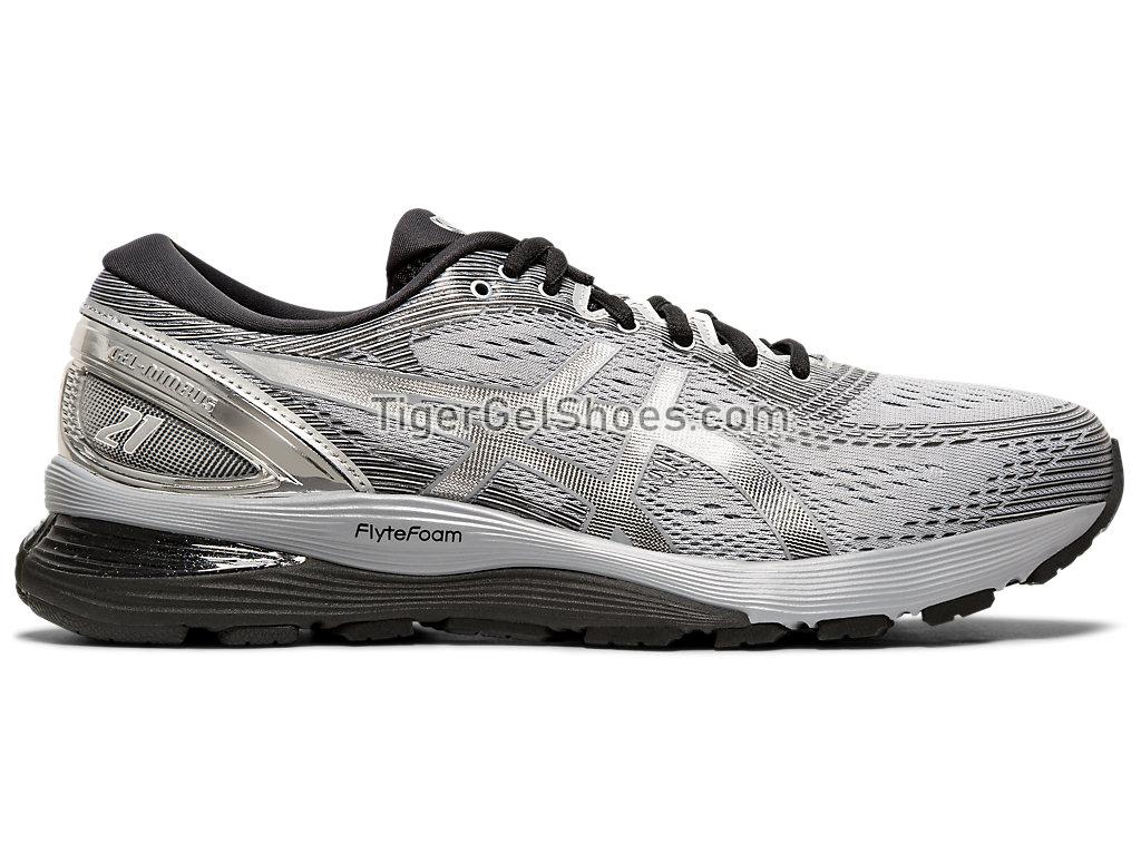 Asics GEL-NIMBUS 21 Platinum Sheet Rock/Silver 1011A709-020 Mens Running Shoes