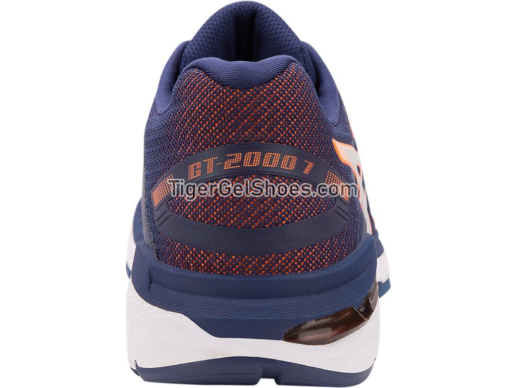 Asics GT-2000 7 (2E) Indigo Blue/Shocking Orange 1011A159-400 Mens Running Shoes