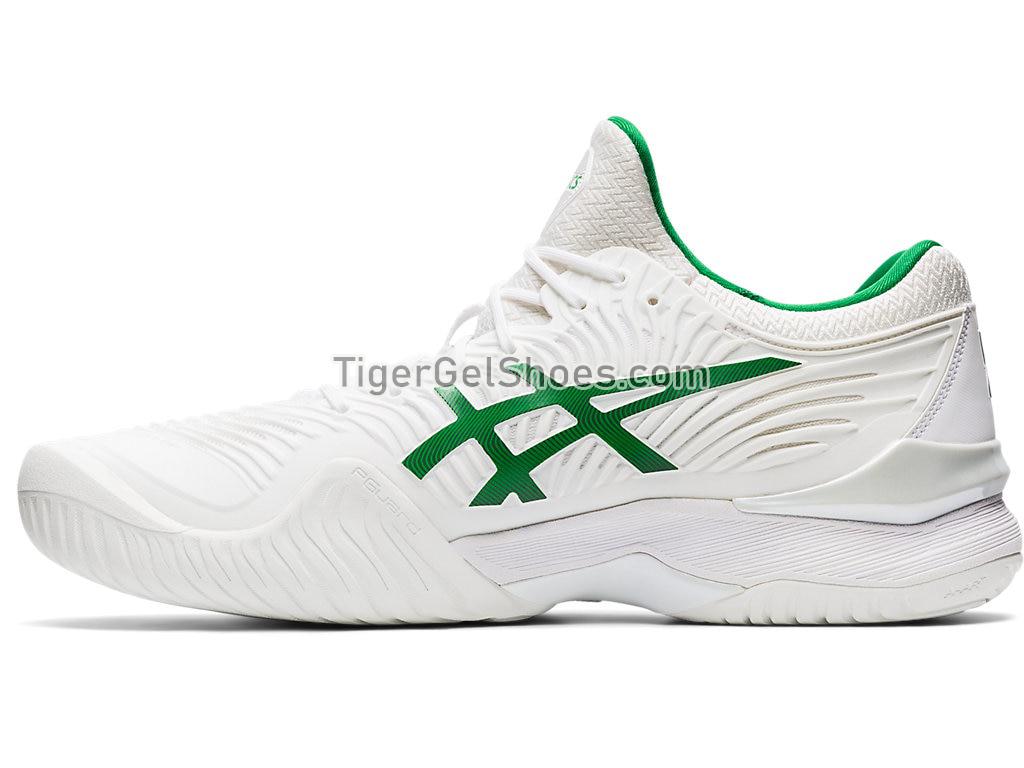Asics COURT FF NOVAK White/Green 1041A089-100 Mens Tennis Shoes
