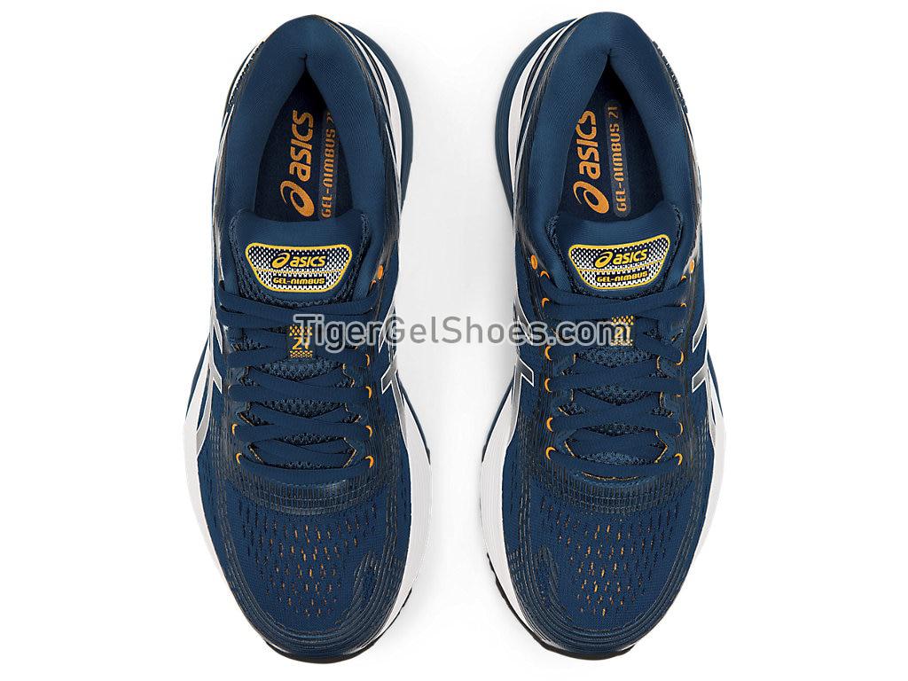 Asics GEL-NIMBUS 21 Mako Blue/Black 1011A169-402 Mens Running Shoes