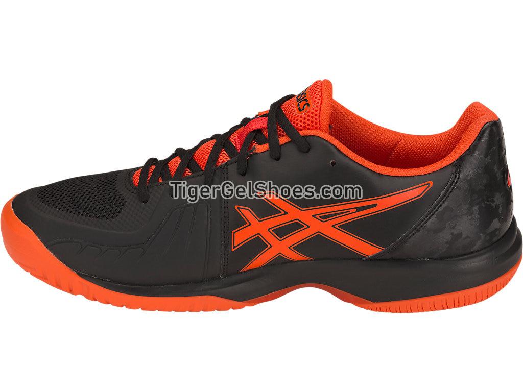 Asics GEL-Court Speed Black/Cherry Tomato E800N-011 Mens Tennis Shoes