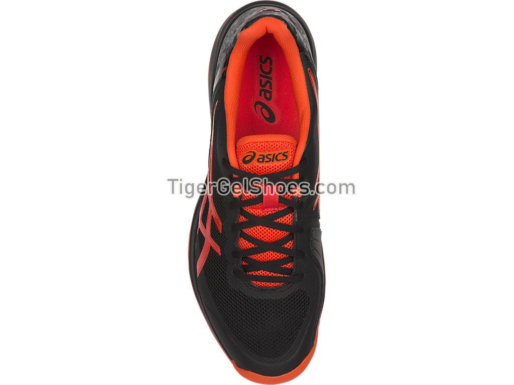 Asics GEL-Court Speed Black/Cherry Tomato E800N-011 Mens Tennis Shoes