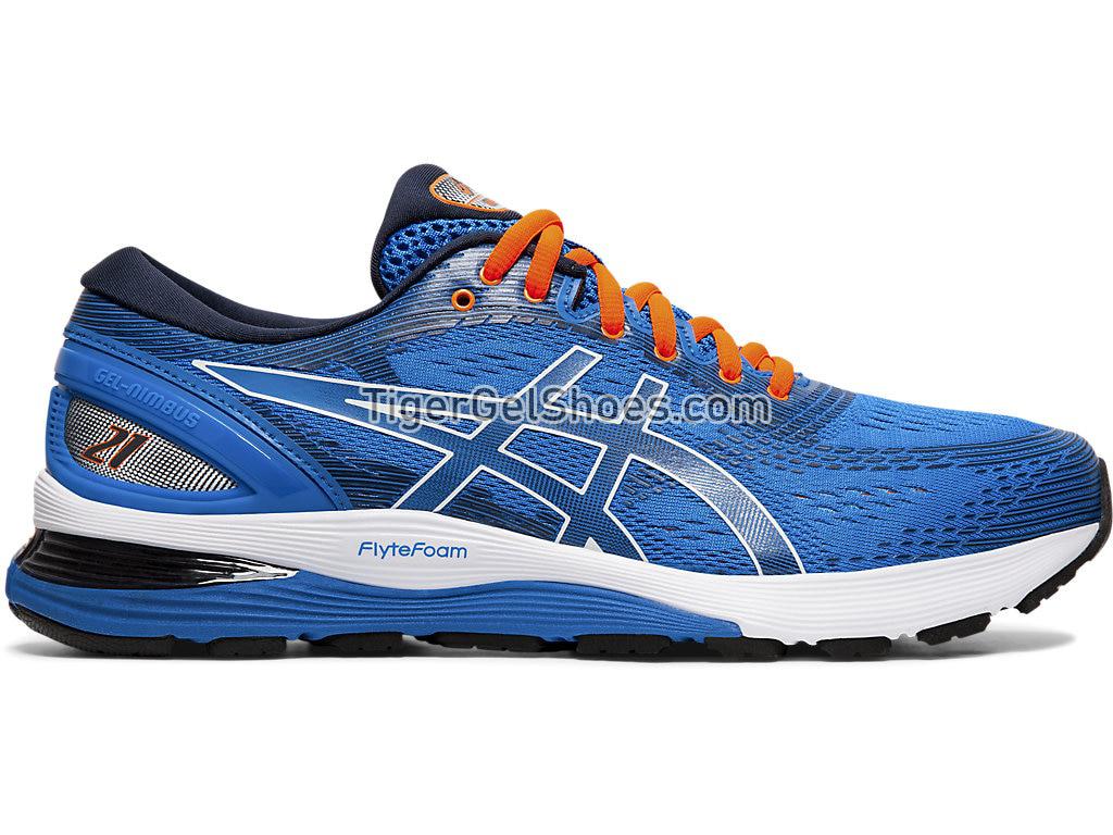 Asics GEL-NIMBUS 21 Electric Blue/Midnight 1011A169-401 Mens Running Shoes