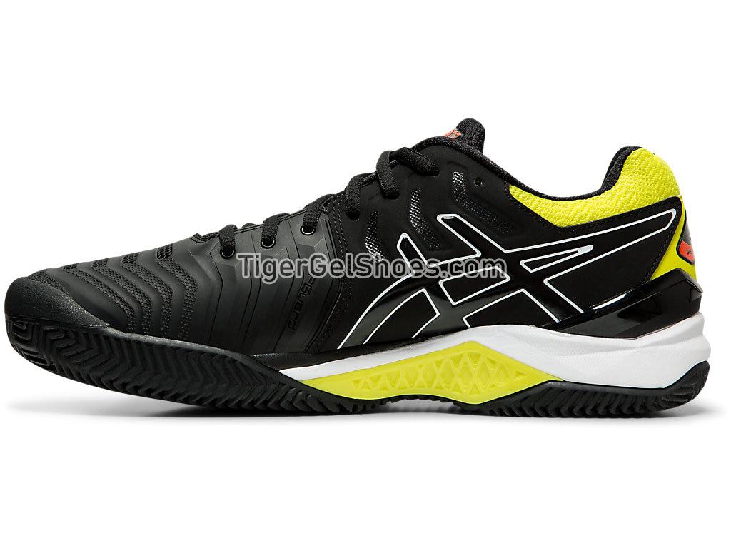 Asics GEL-Resolution 7 Clay Court Black/Sour Yuzu E702Y-003 Mens Tennis Shoes