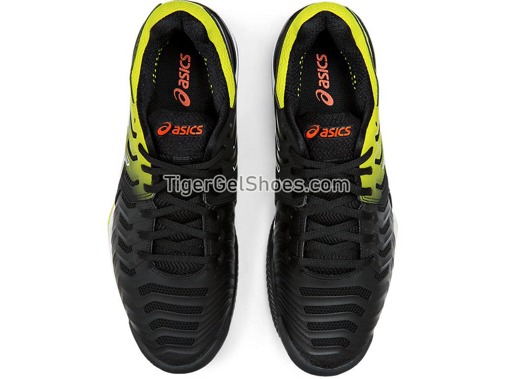 Asics GEL-Resolution 7 Clay Court Black/Sour Yuzu E702Y-003 Mens Tennis Shoes