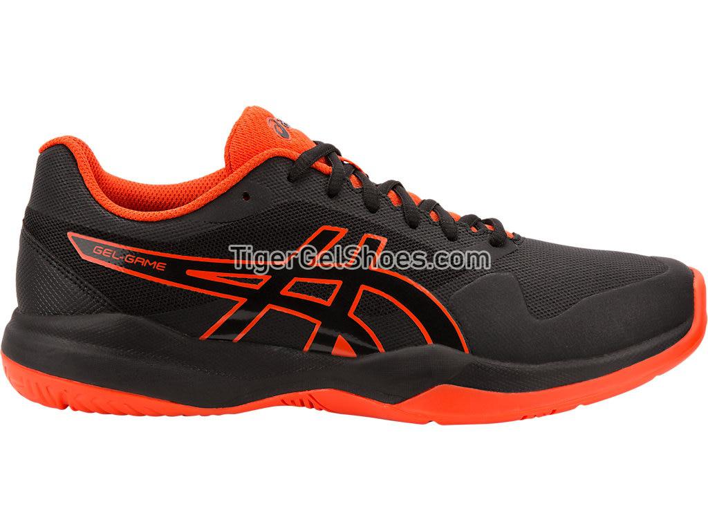 Asics GEL-GAME 7 Black/Cherry Tomato 1041A042-010 Mens Tennis Shoes