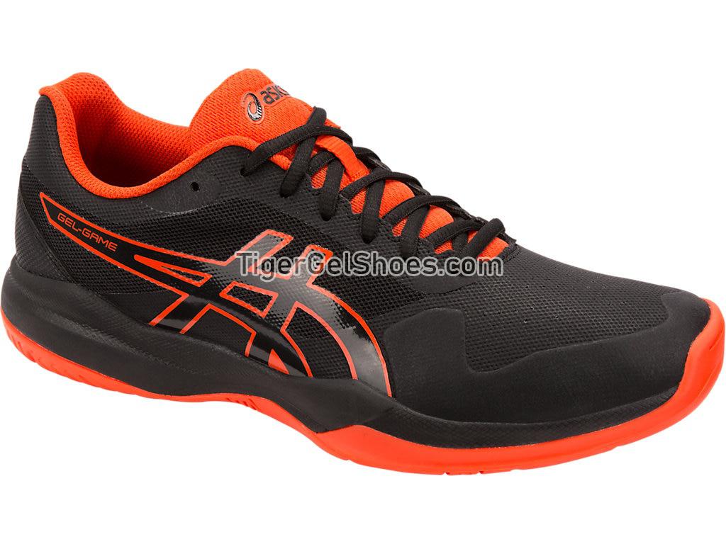Asics GEL-GAME 7 Black/Cherry Tomato 1041A042-010 Mens Tennis Shoes