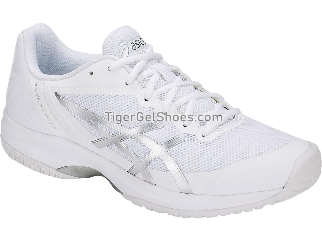 Asics GEL-Court Speed White/Silver E800N-0193 Mens Tennis Shoes