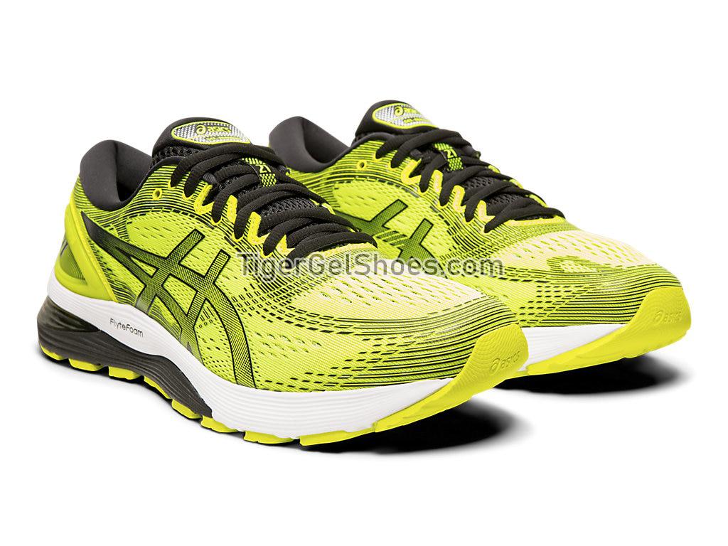 Asics GEL-NIMBUS 21 Safety Yellow/Black 1011A169-750 Mens Running Shoes