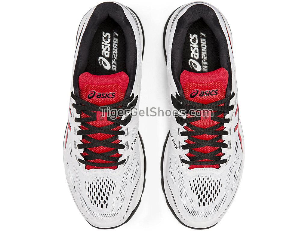 Asics GT-2000 7 White/Speed Red 1011A158-100 Mens Running Shoes