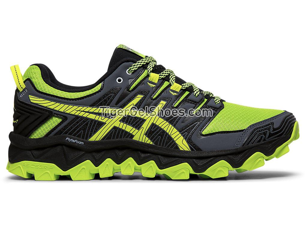 Asics GEL-FUJITRABUCO 7 Green Gecko/Black 1011A197-300 Mens Trail Running Shoes
