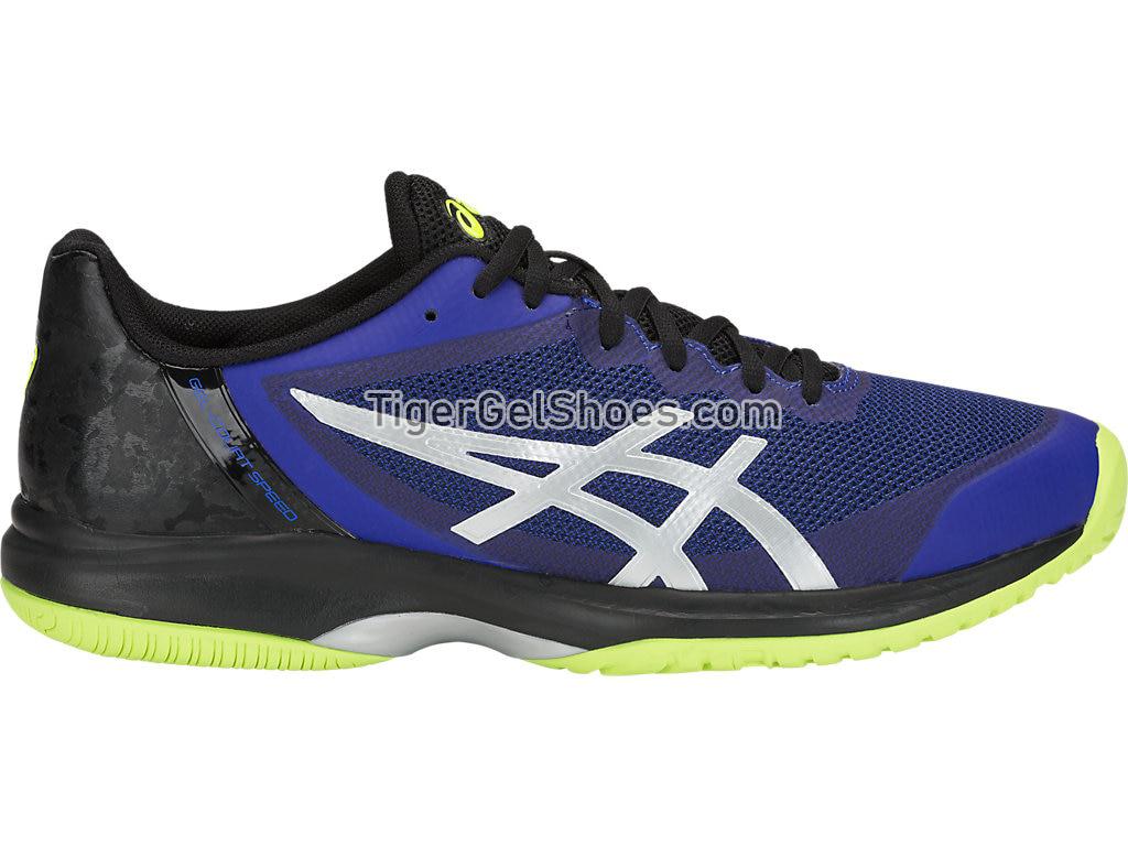 Asics GEL-Court Speed Illusion Blue/Silver E800N-410 Mens Tennis Shoes