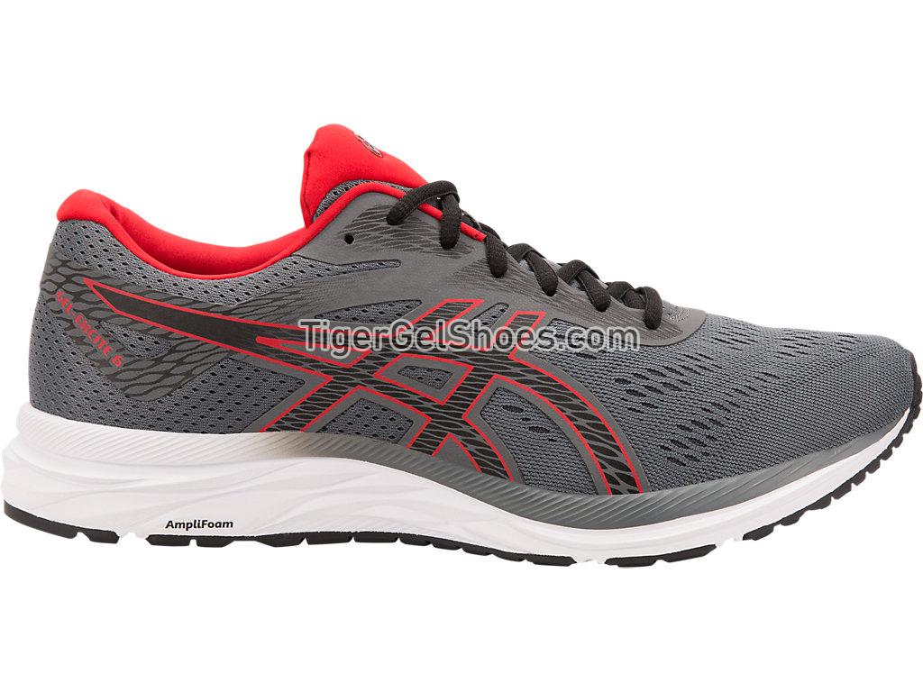 Asics GEL-EXCITE 6 Steel Grey/Classic Red 1011A165-021 Mens Running Shoes