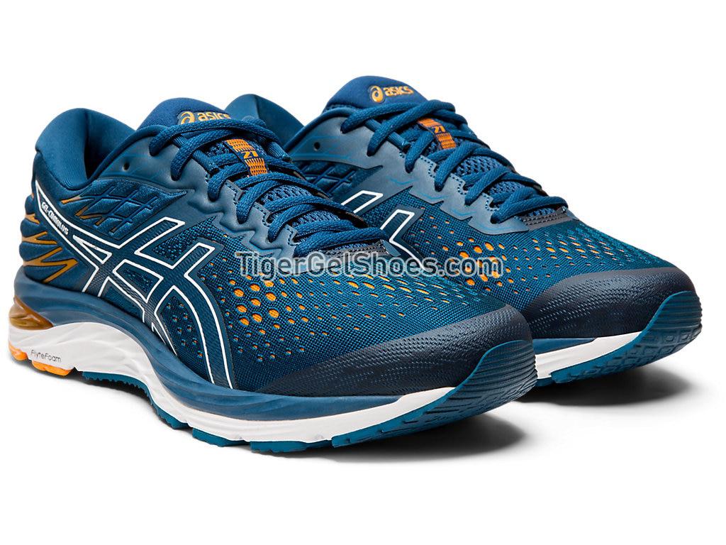 Asics GEL-CUMULUS 21 Mako Blue/White 1011A551-400 Mens Running Shoes