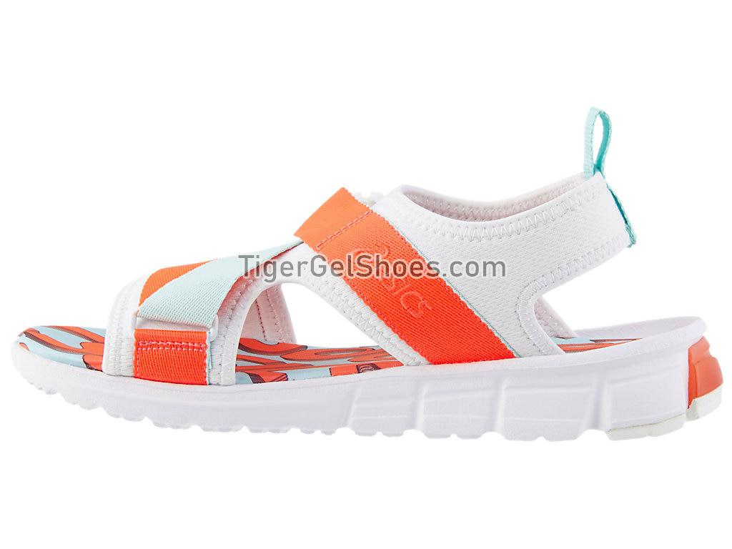 Asics GEL-QUANTUM 90 SD White/Flash Coral 1023A016-101 Mens Sandals and Slides Shoes
