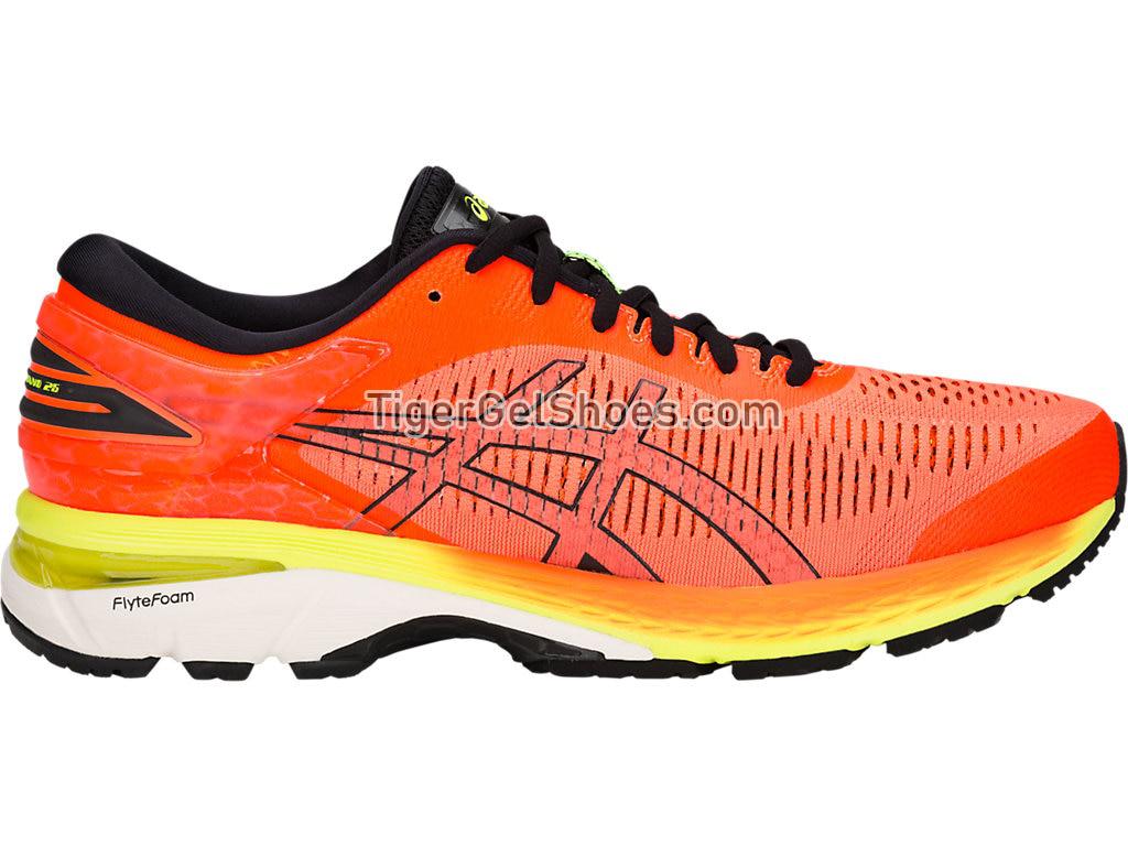 Asics GEL-Kayano 25 Shocking Orange/Black 1011A019-800 Mens Running Shoes