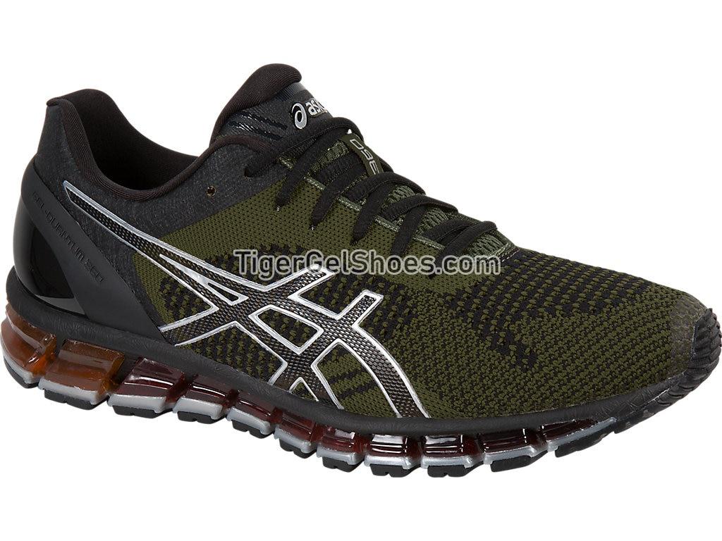 Asics GEL-Quantum 360 Knit Black/Martini Olive/Silver T728N-9086 Mens Running Shoes