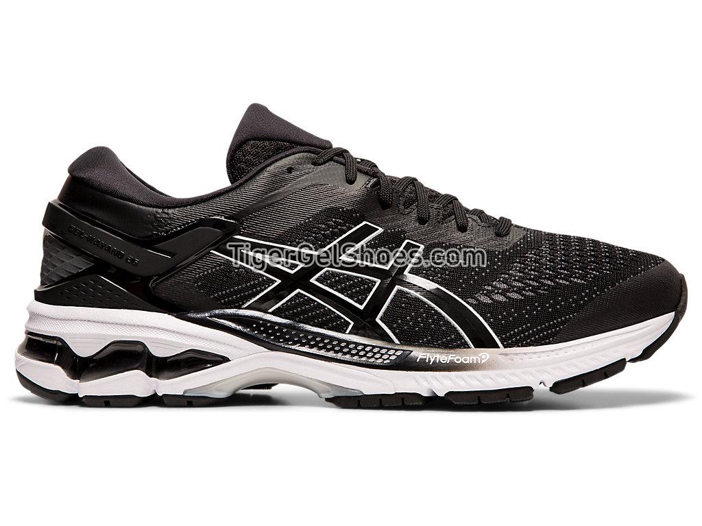 Asics GEL-KAYANO 26 (2E) Black/White 1011A542-001 Mens Running Shoes