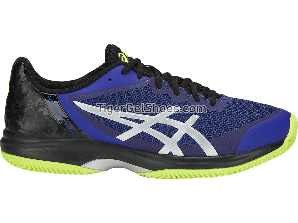 Asics GEL-Court Speed Clay Illusion Blue/Silver E801N-410 Mens Tennis Shoes