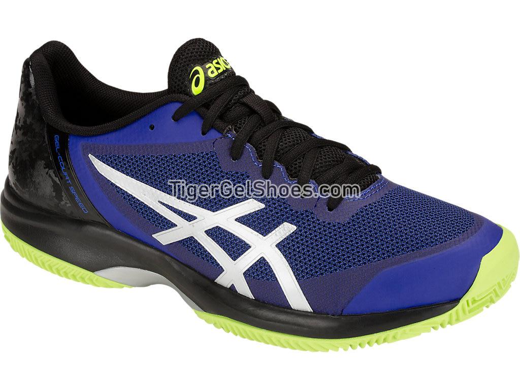 Asics GEL-Court Speed Clay Illusion Blue/Silver E801N-410 Mens Tennis Shoes